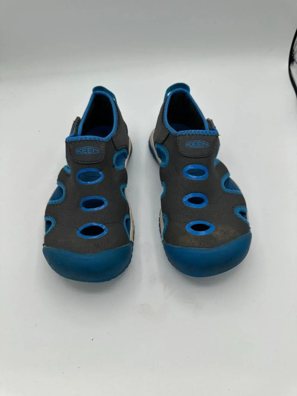 KEEN Kids' Stingray Closed Toe Water Sandals Blue/Grey Size 2